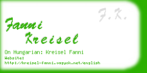 fanni kreisel business card